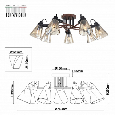 Потолочная люстра Rivoli Clarissa Б0055508 400_400_1947639