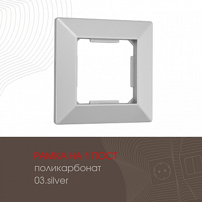 Рамка на 1 пост Arte Milano am-503.03 503.03-1.silver 400_400_2168576