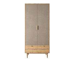 Шкаф двухстворчатый  с ящиками "Line" R26/beige 500_191_1930192