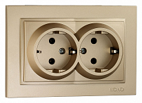 Розетка двойная с заземлением Mono Electric Despina 102-222204-120 250_100_2162194