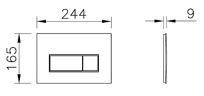 740-2380 Панель смыва Root Square, хром 400_400_2407062
